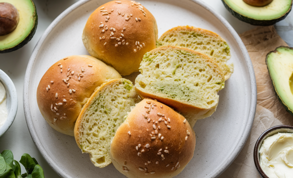 Easy 3-Ingredient Avocado Bread Buns - High Protein and Healthy